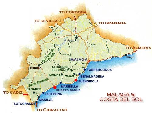 Map showing Mijas Pueblo.